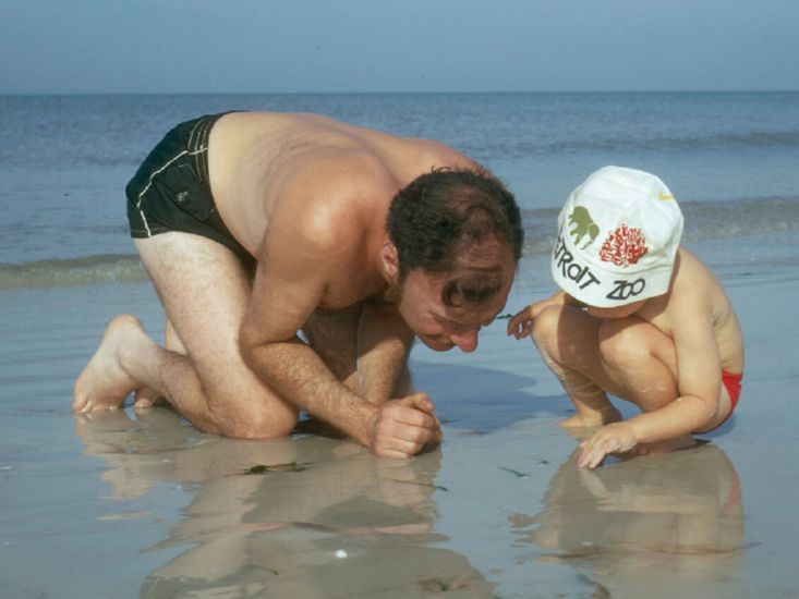  - Dad and Dave on beach at  Clearwater Beach, Florida